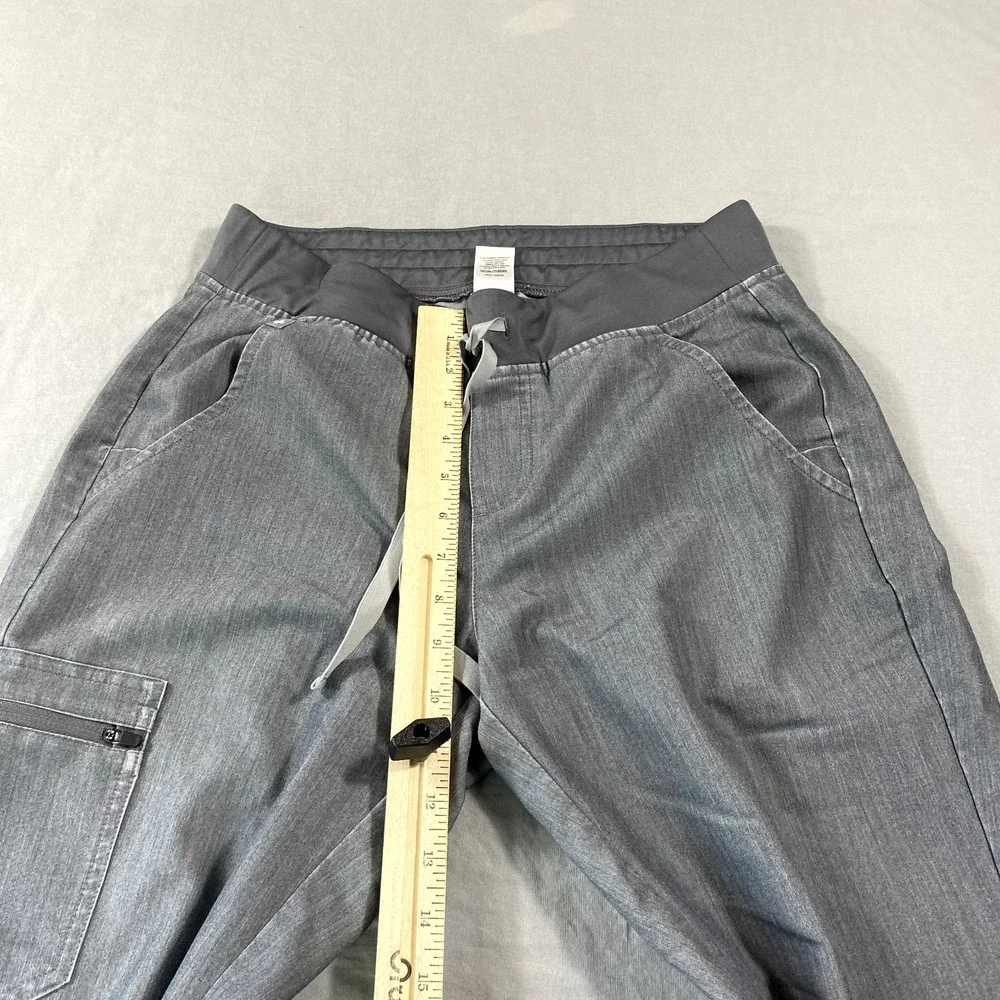 FIGS Technical Pants Womens Small 28x31 Gray Cargo Pocket Scrub Medical *‎